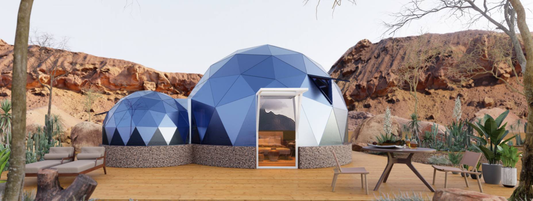 上高县球形智能光伏玻璃星空房